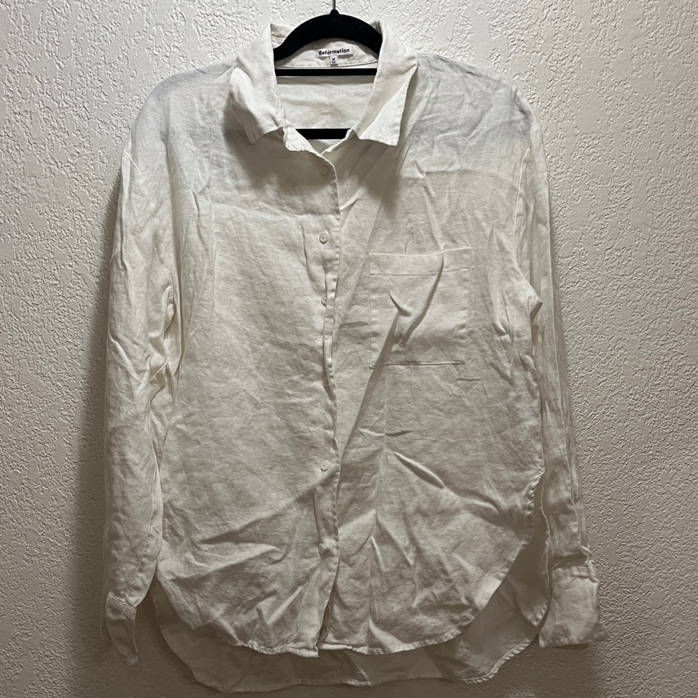 Reformation Oversized Linen Shirt